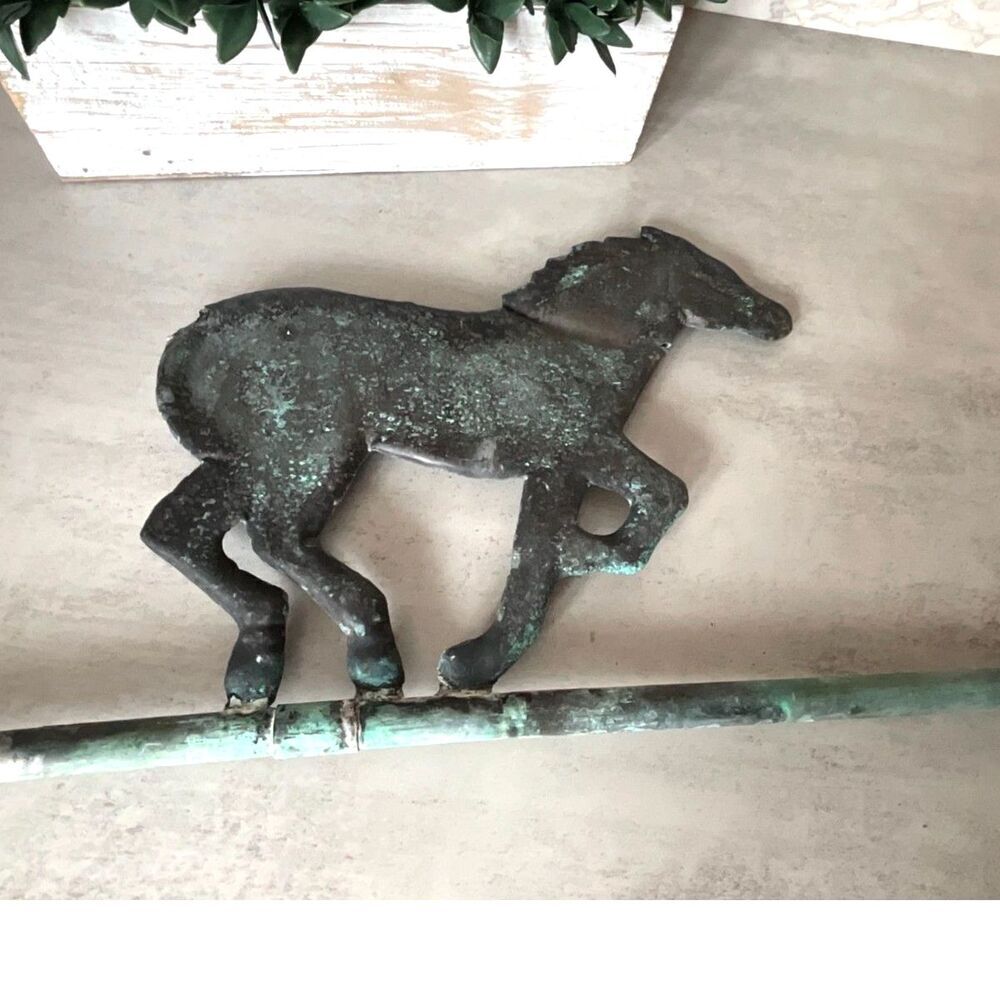 Incredible antique horse weather vane topper copper? salvage piece - Picture 5 of 9